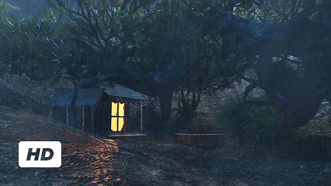 Soothing Rain in the Night Forest | Relaxing Nature HD Video