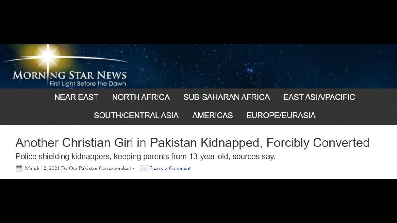 Christian Girl In Pakistan Kidnapped And Forcefully Converted To Islam