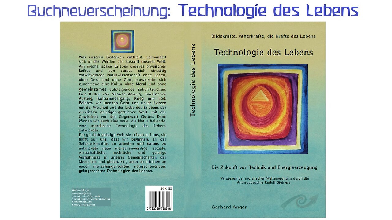 Buch Neuerscheinung (21.8.24): Technologie des Lebens - Die Zukunft von Technik und Energieerzeugung