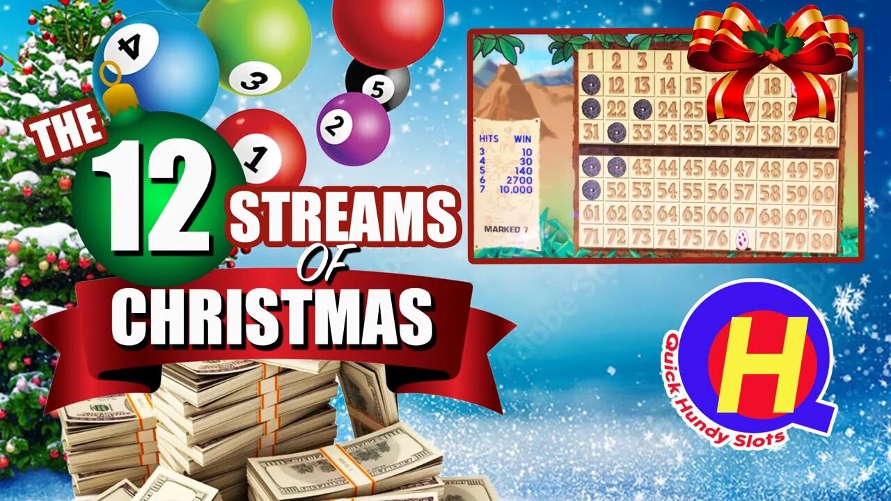 🔴LIVE KENO! Big Win!! Day 9: Bread & Butter 7-Spot #12StreamsOfXmas