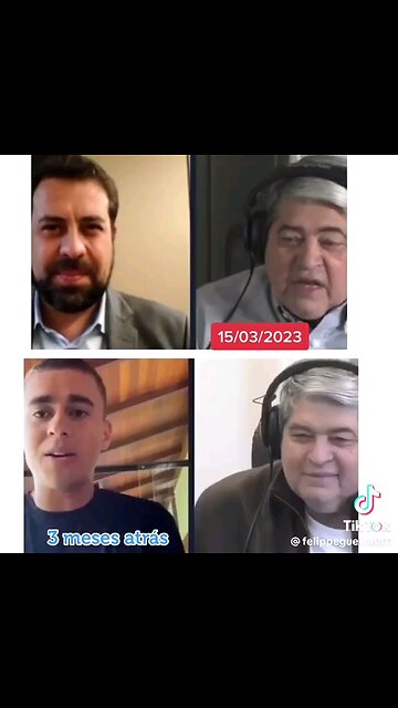 Datena com Guilherme Boulos falando mal do Nikolas Ferreira.