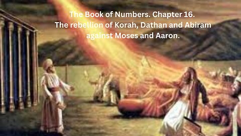 The Book of Numbers. Part 16 CH 16. The rebellion of Korah, Dathan and Abiram.