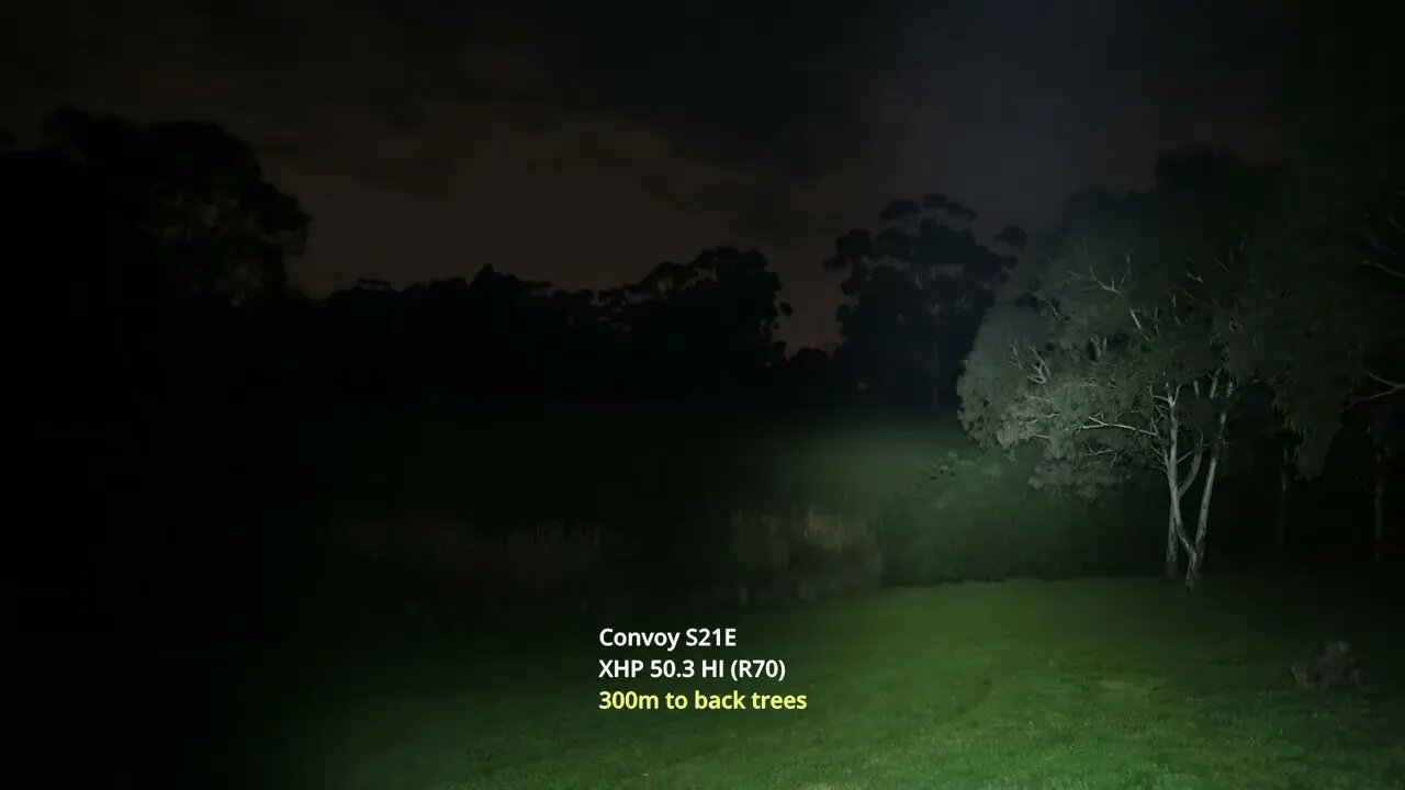 Convoy S21E with XHP50.3 HI Beamshot test: Best throw and flood combination?