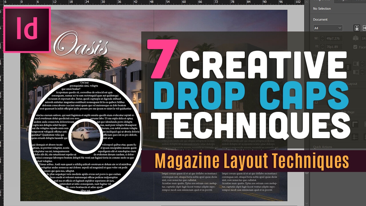 7 Creative Drop Caps Techniques in Adobe InDesign | InDesign CC Magazine Layout Techniques