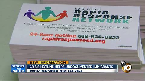 Crisis hotline to help undocumented immigrants