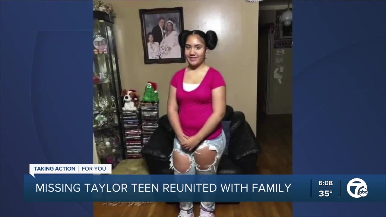 Missing Taylor teen reunited with family