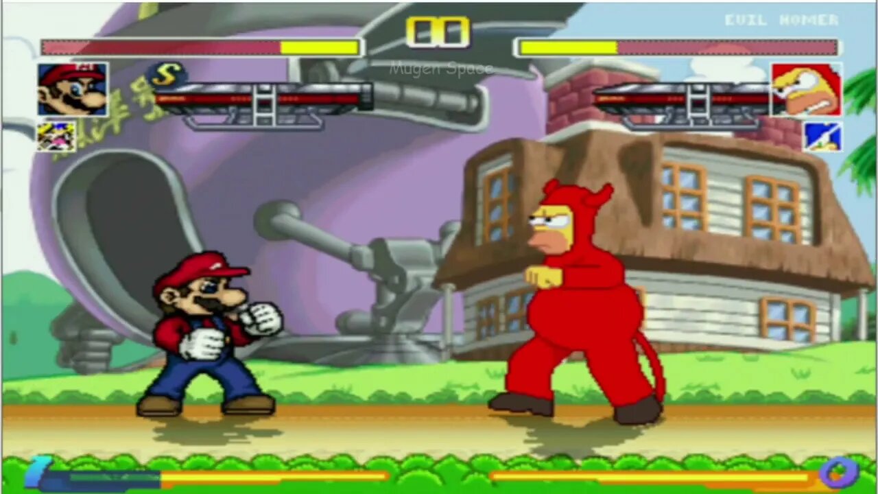 Mario & Wario VS Sonic & Evil Homer I Cartoon VS Anime Mugen