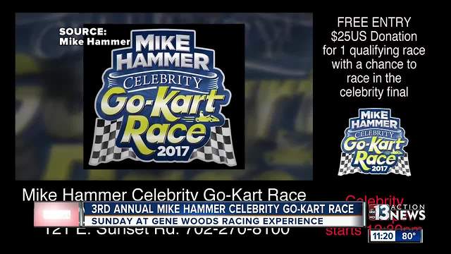 3rd annual Mike Hammer celebrity go-kart race