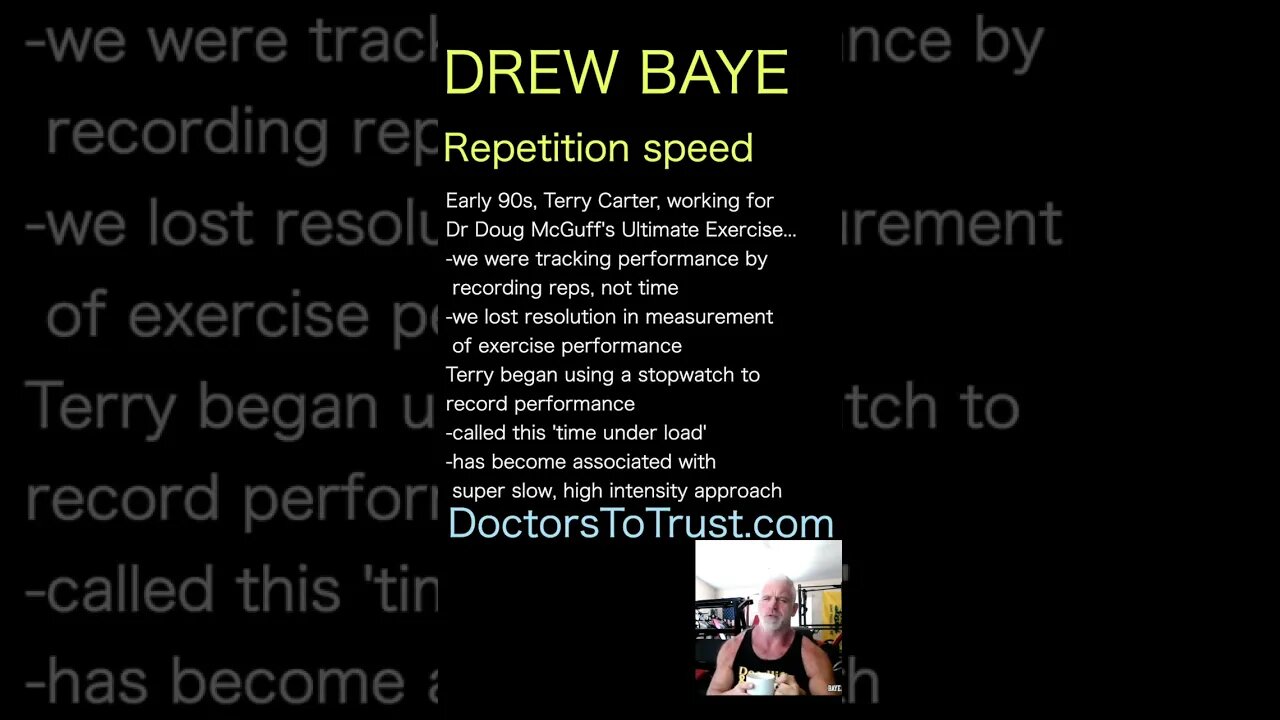 Drew Baye. Time under load is a better tracking method for super slow high intensity training