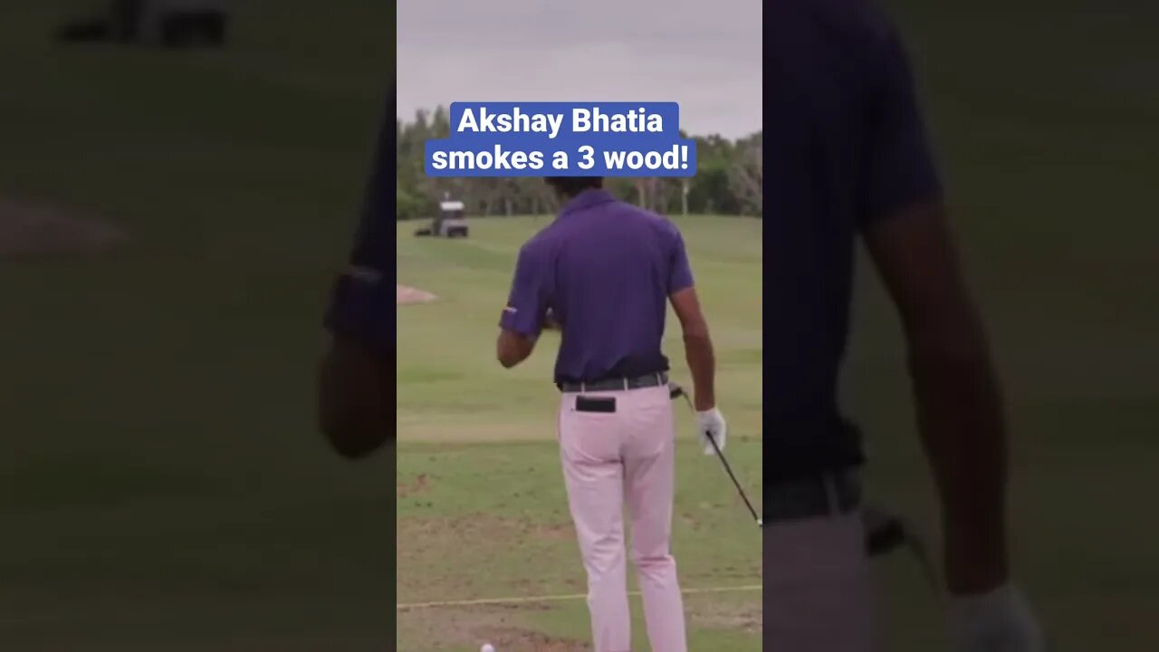 Akshay Bhatia smokes a 3 wood! #golf #akshaybhatia #pgatour