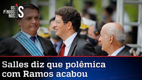 Bolsonaro ajuda a selar paz entre Salles e Ramos