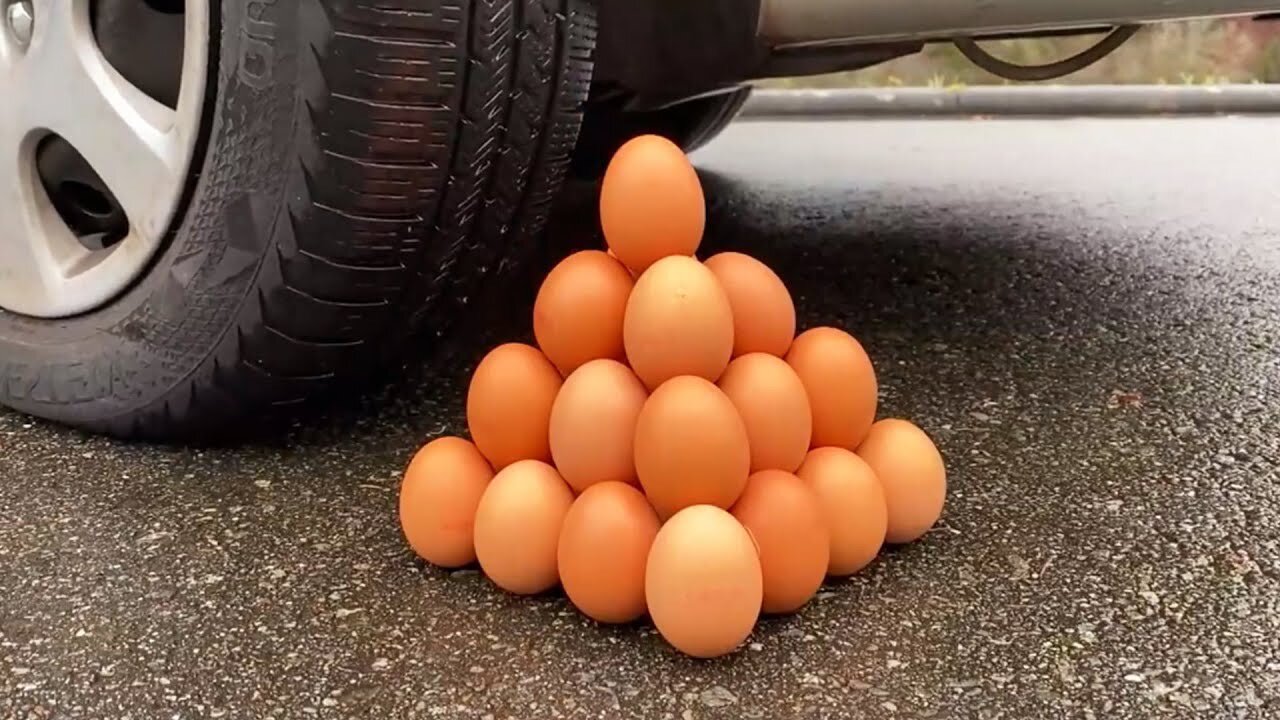 Experiment Car Vs Eggs & Water Balloons & Foods! Crushing Crunchy & Soft Things by Car! Experiment