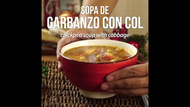 Chickpea Soup with Cabbage