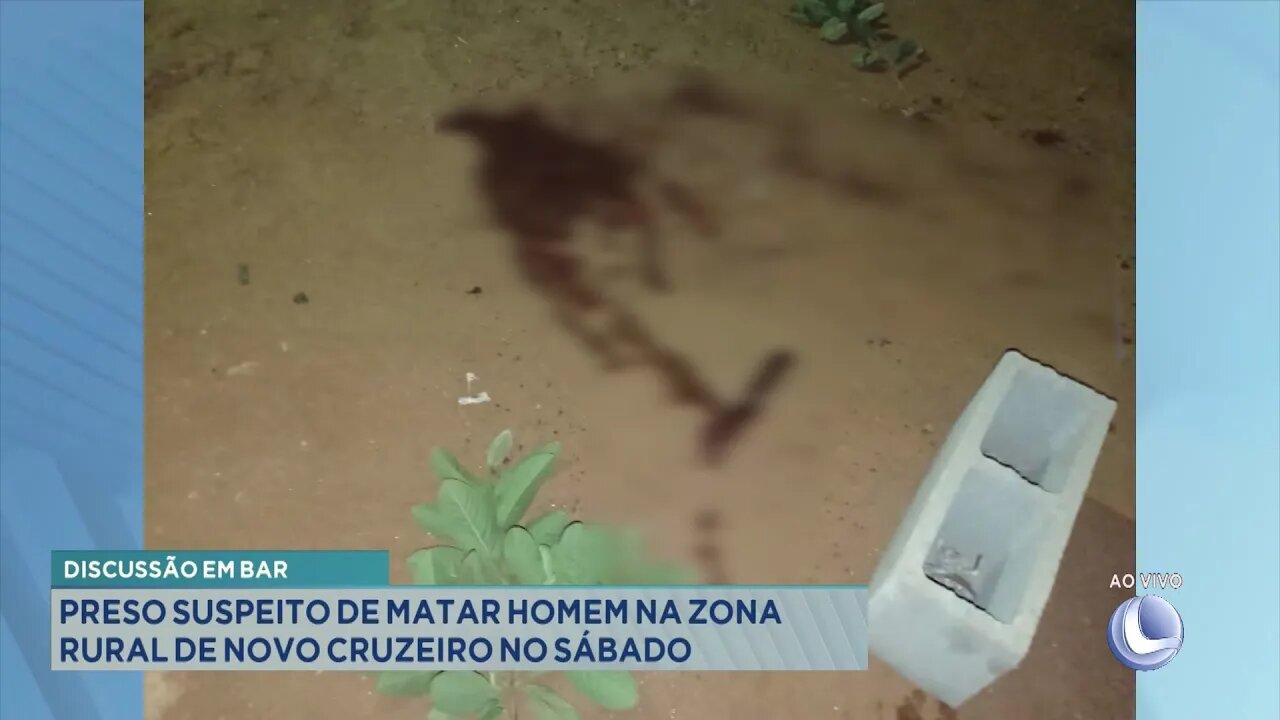 Discussão em Bar: Preso suspeito de matar Homem na Zona Rural de Novo Cruzeiro no Sábado.