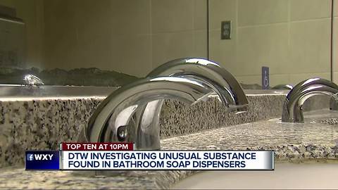 Detroit Metro Airport investigating unusual substance in bathroom soap dispensers