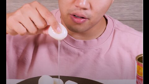 Indian dessert Rasgulla EATING SOUND ASMR