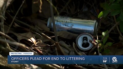 Littering near Old Roosevelt Bridge in Stuart