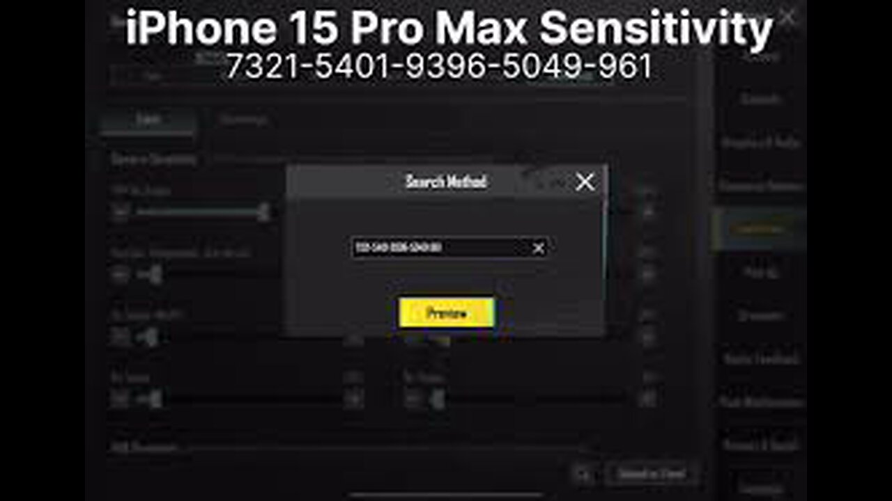 best sensitivity for pubg mobile iphone 15 pro max code