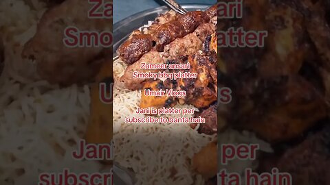 Zameer ansari ka smokey bbq platter ! Umair vlogs #karachisindh #food #karachifoods #indianfood