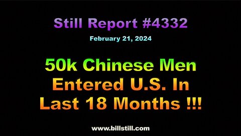 50k Chinese Men Entered U.S. In Last 18 Months !!!, 4332