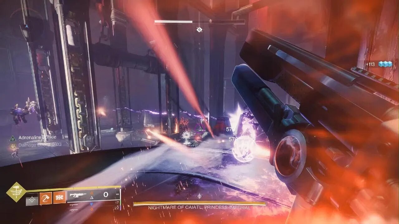 Destiny 2 Aggressive frame Glitch VS Caiatl (solo 1 bell)