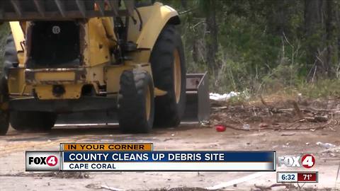 Lee County removes debris 7 months after first complaint