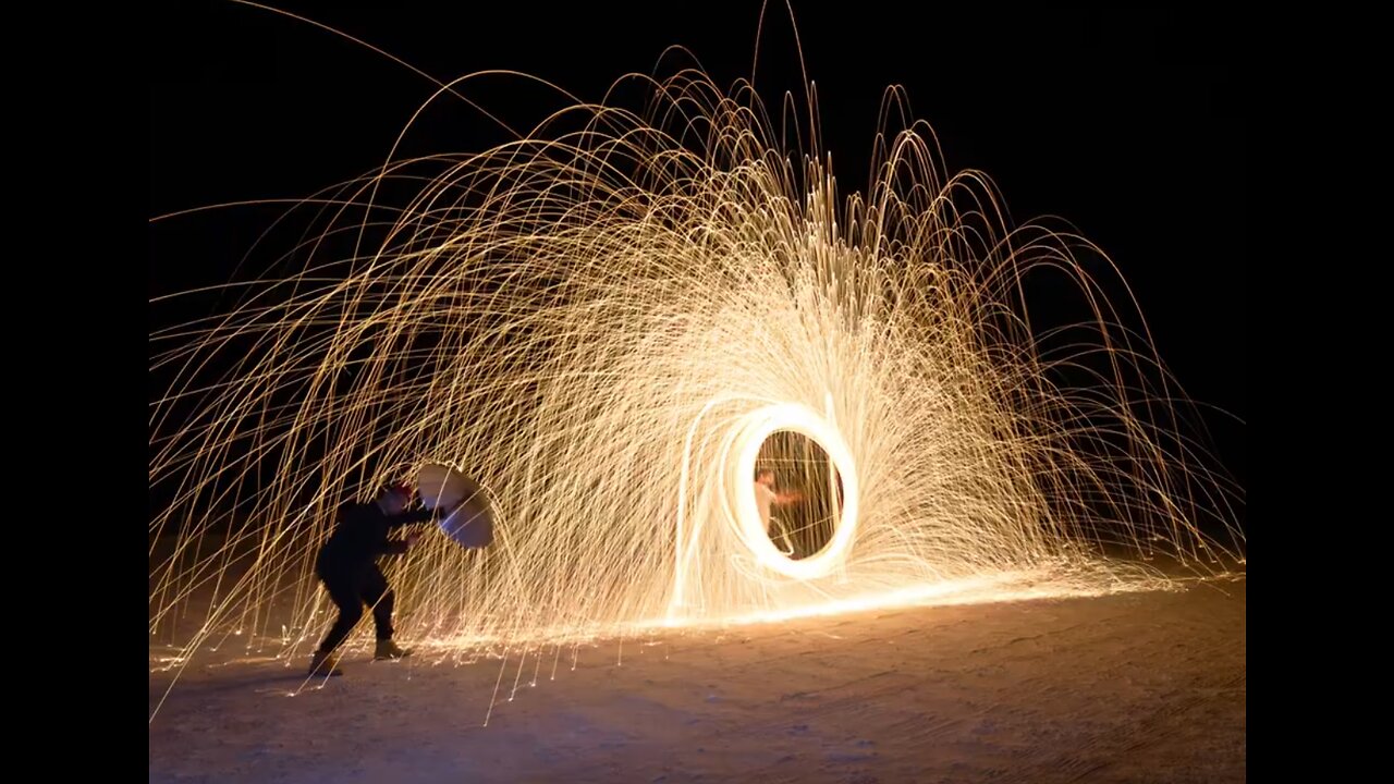 Al Quaa Desert Sunset & Milky Way Spot With Steel Wool Photo Shoot