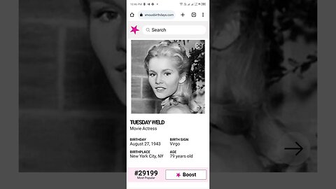 HAPPY 79 BIRTHDAY TUESDAY WELD