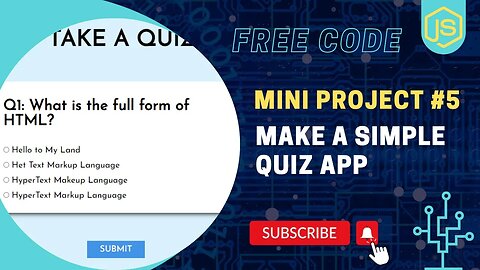 Make a Simple Quiz App Using Html, CSS, Javascript | Visual Coder