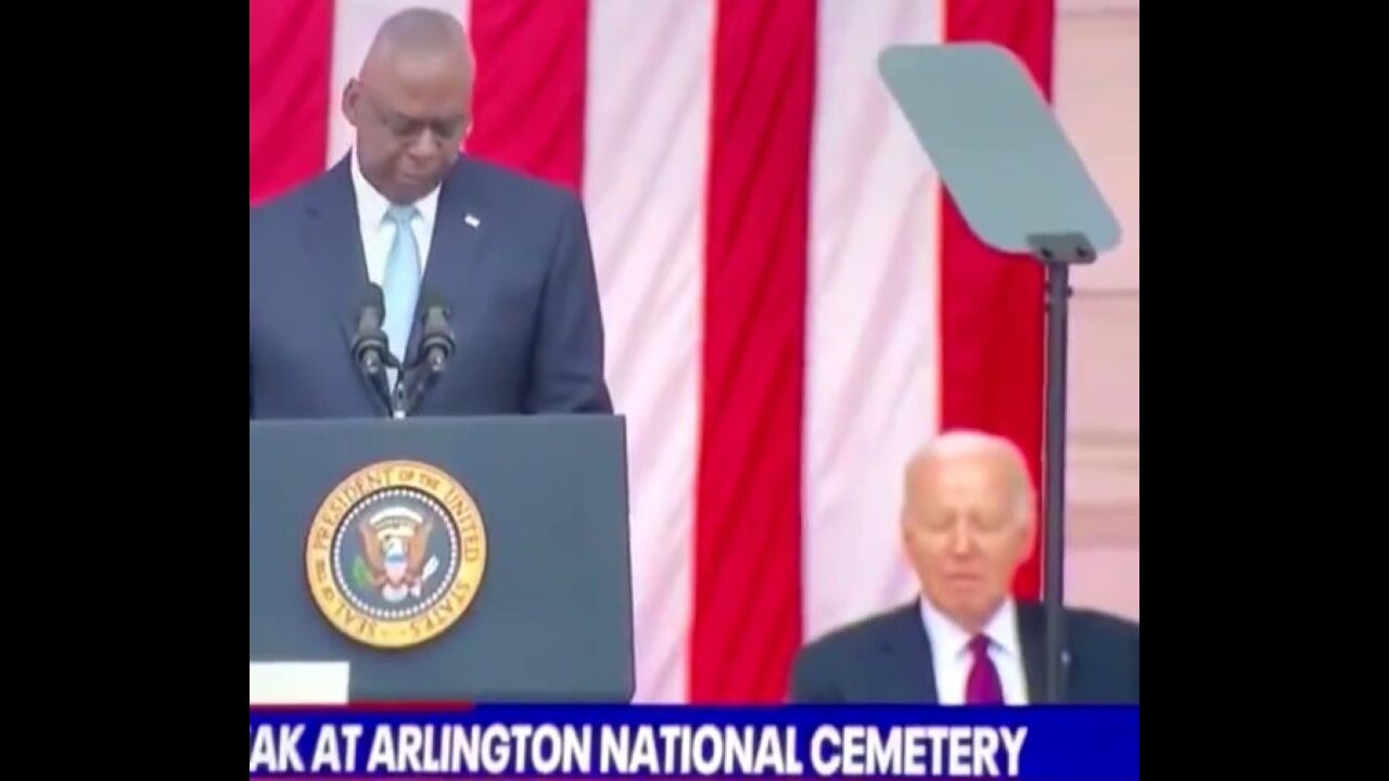 Biden Falling Asleep At Arlington On Memorial Day