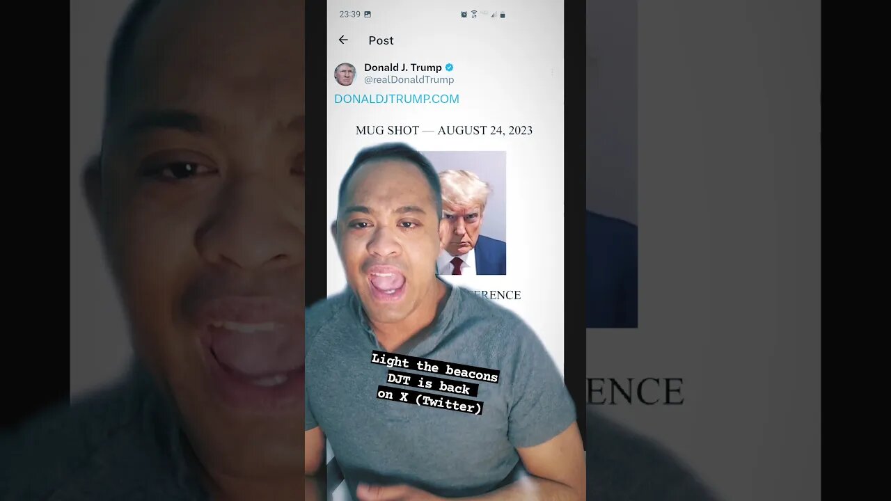 LIGHT THE BEACONS!! TRUMP IS BACK ON X (TWITTER) w/ TRUMP'S MUGSHOT