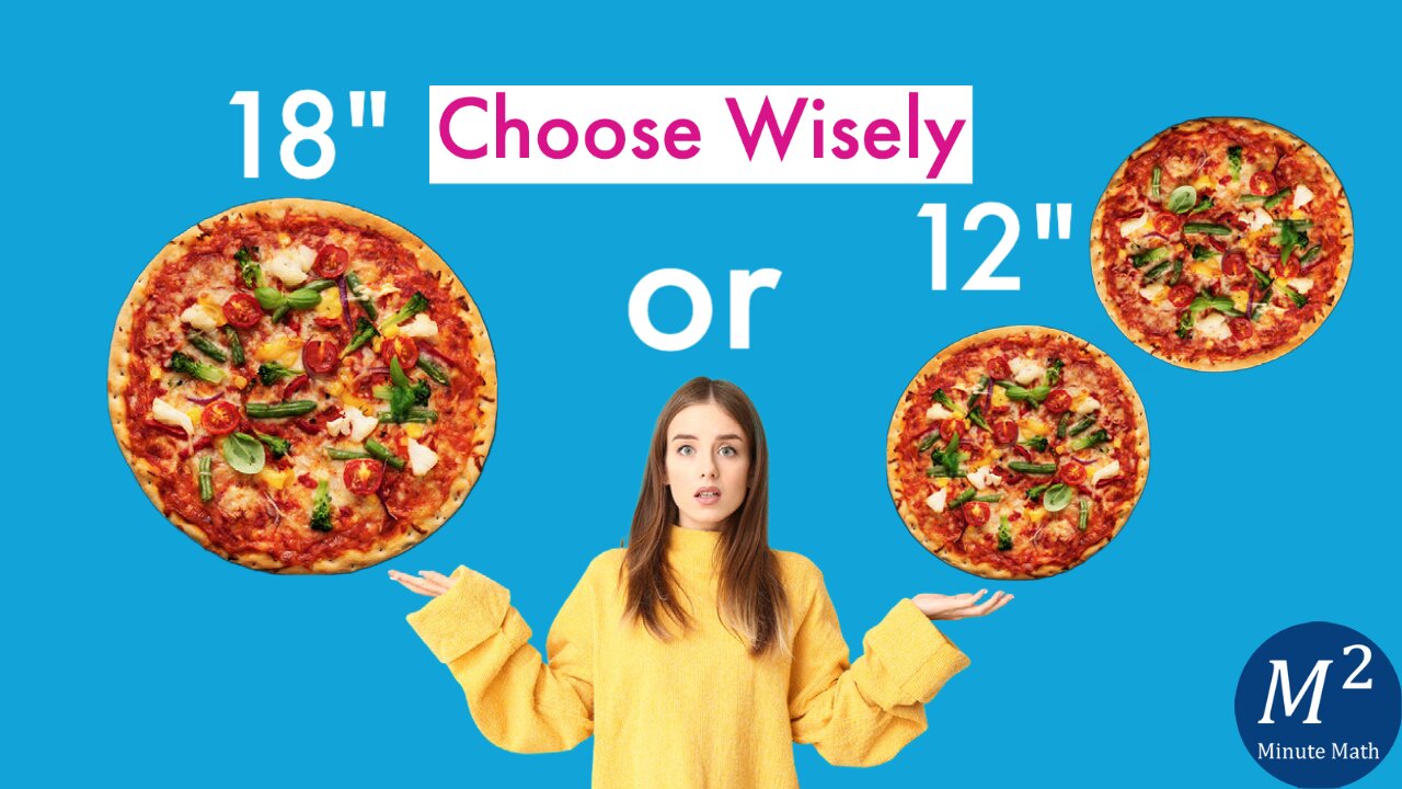 Is it better to have one 18 Inch Pizza or two 12 Inch Pizzas? | Minute Math