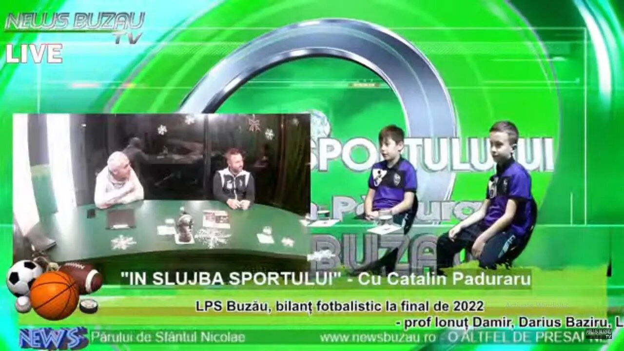 LIVE - TV NEWS BUZAU - "IN SLUJBA SPORTULUI", cu Catalin Paduraru. LPS Buzău, bilanț fotbalistic …