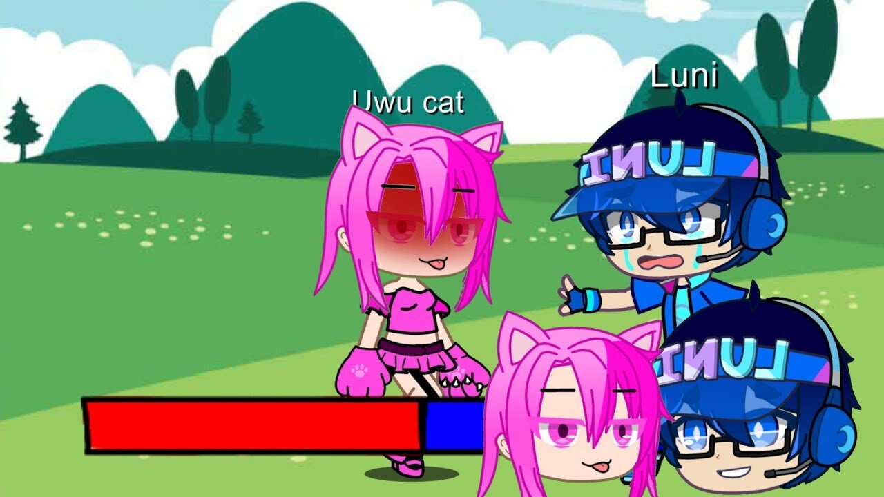 Uwu cat vs Luni plot twist at the end #savethegachacommunity #stopgachaheat