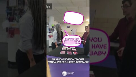 Professor ATTACKS Pro Life Students