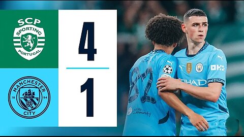 Highlights Sporting CP 4-1 Man City | Foden, Gyorkeres Het Rick and Aroujo Goals 💯