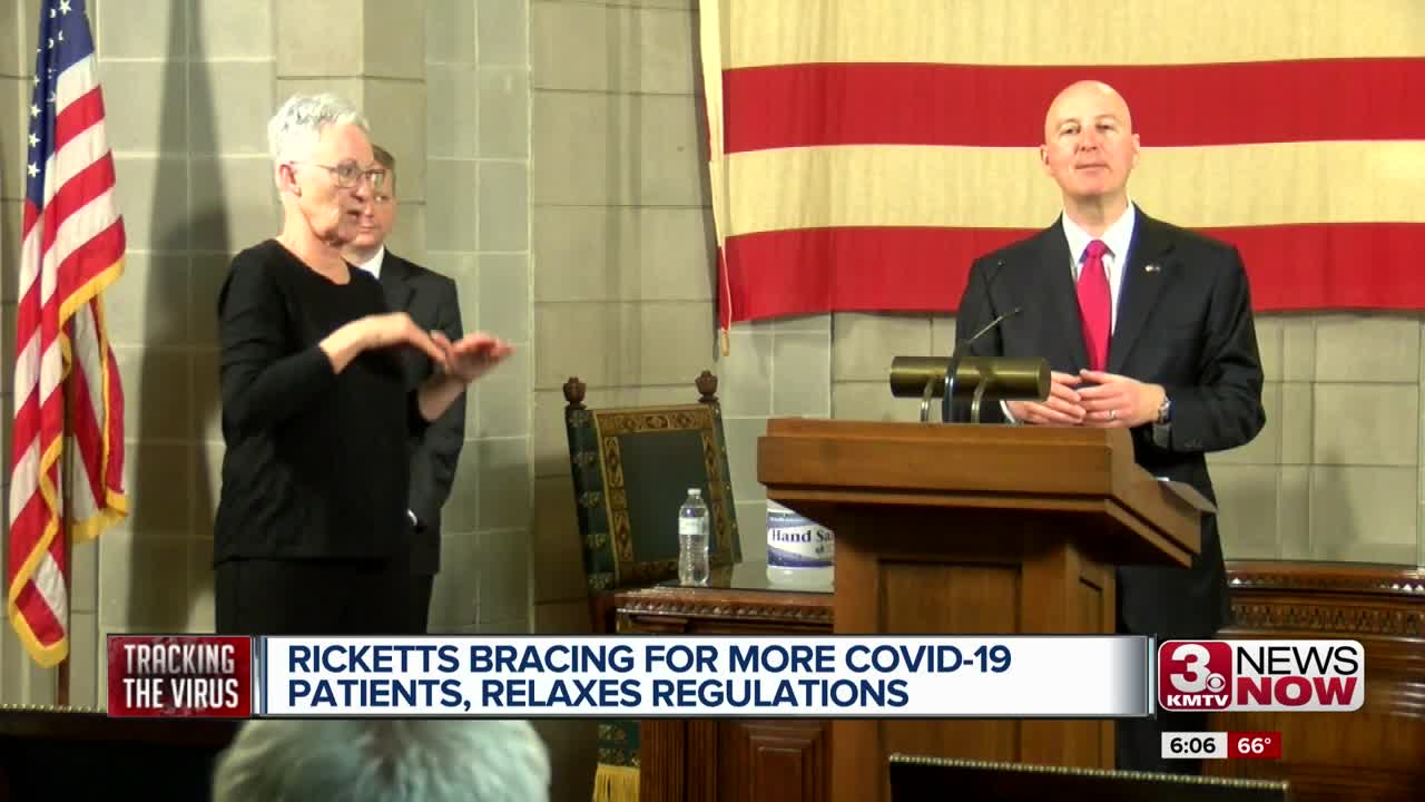 Ricketts bracing for more COVID-19 patients, relaxes regulations