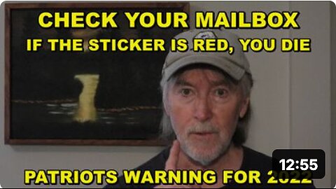 Check your mailbox - If the sticker is RED, you DIE on DAY 1 - I will not comply