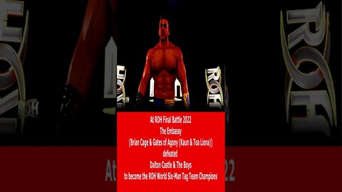 At ROH Final Battle 2022 New ROH World Six Man Tag Team Champions were Crowned