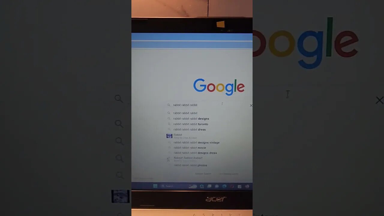Google fun tricks no.208 (rabbit rabbit rabbit) #shorts #youtubeshorts