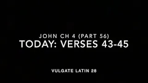 John Ch 4 Pt 56 Verses 43–45 (Vulgate 28)