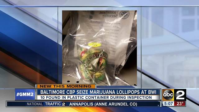 U.S. Customs and Border Patrol seize marijuana laced lollipops