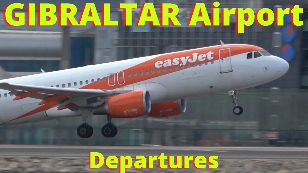 Gibraltar Airport Take off, Filmed at Both Ends of Runway