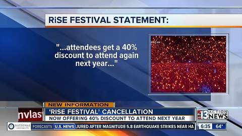 RISE Festival offering discount after canceling