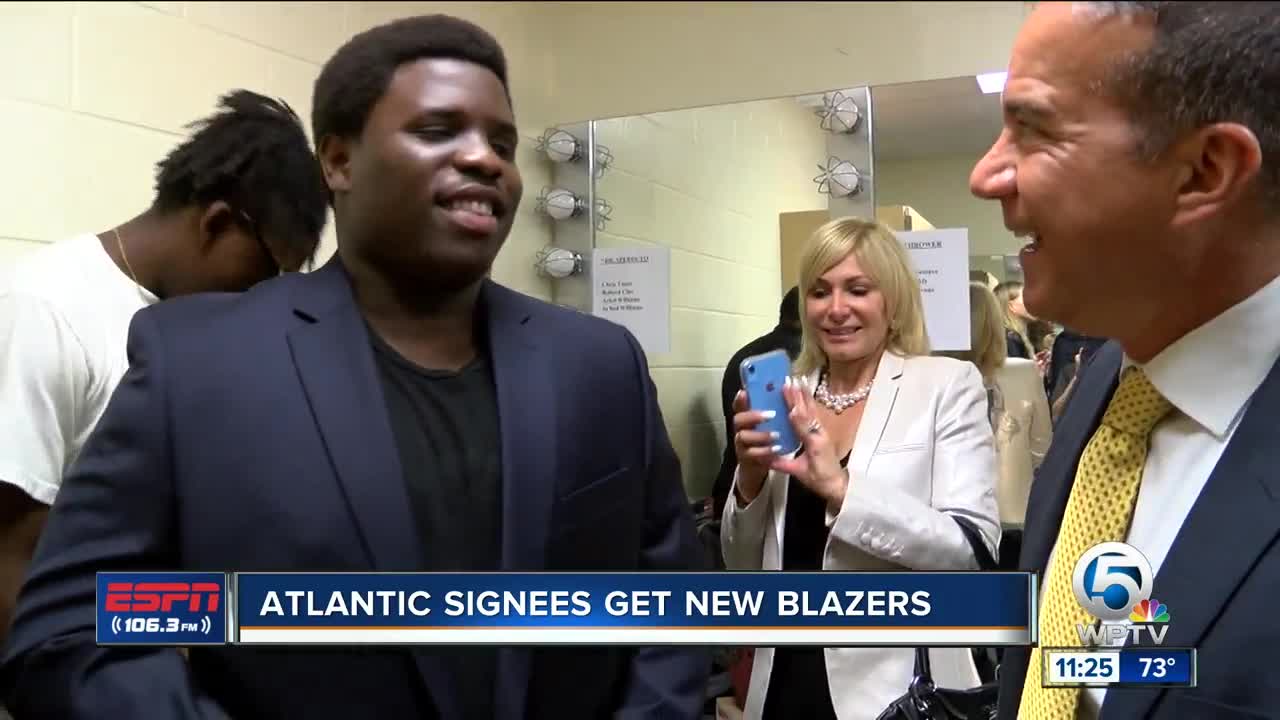 Macy's gifts Atlantic Seniors blazers for National Signing Day