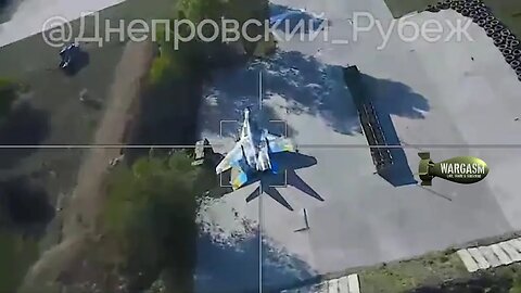 Ukrainian Mig-29 hit with Lancet kamikaze drone at Dolgintsevo