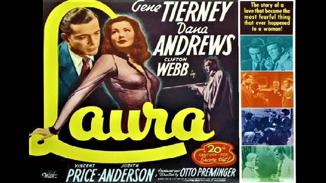LAURA 1944 Police Detective Becomes Enamored of Girl Whose Murder He Investigates FULL MOVIE in HD
