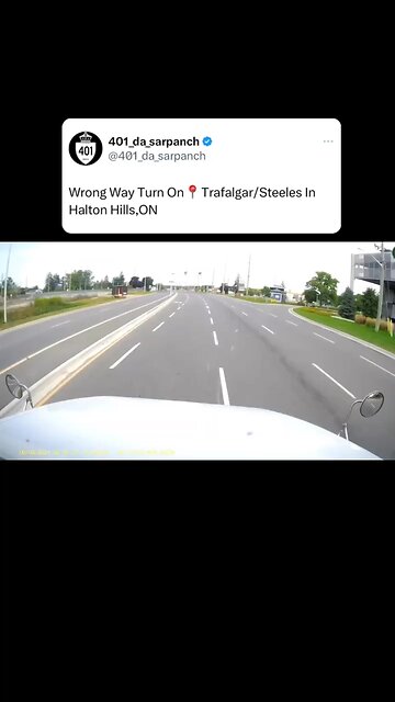 Wrong way driver in Halton Hills