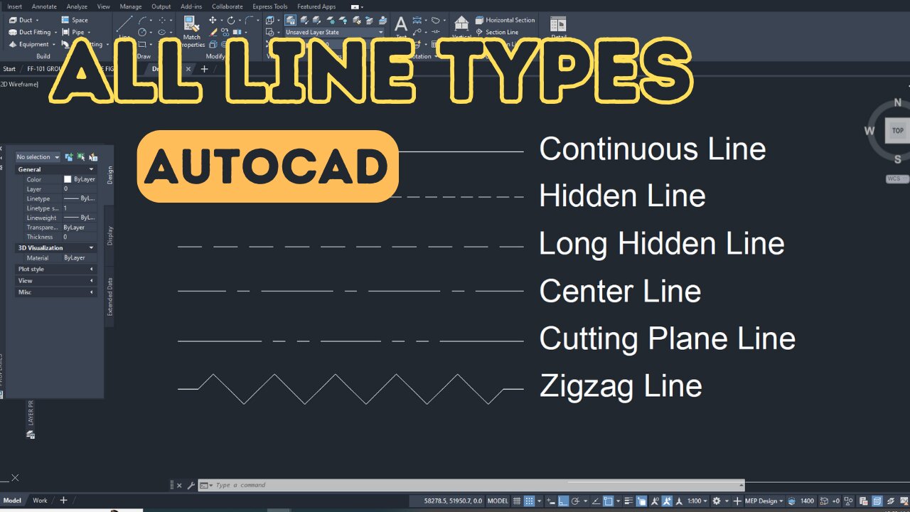 How to Draw Hidden Line, Center Line, and Dotted Line, in AutoCAD | Solve Hidden Line Problems