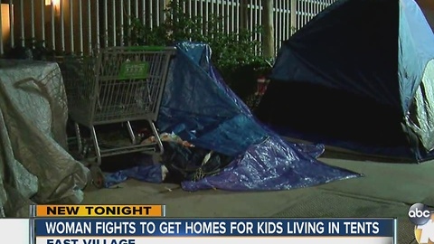 Local woman fights to find homes for kids living in tents on San Diego streets